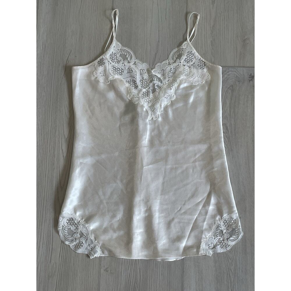 Victoria’s Secret Gold Label Slip Dress Womens White Medium Vtg Lace Wedding Y2K